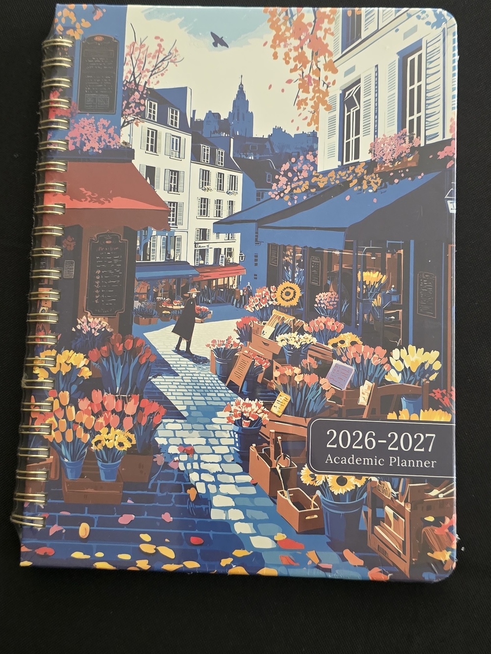 2026-2027 Floral Market Academic Planner - Blue and Multicolor